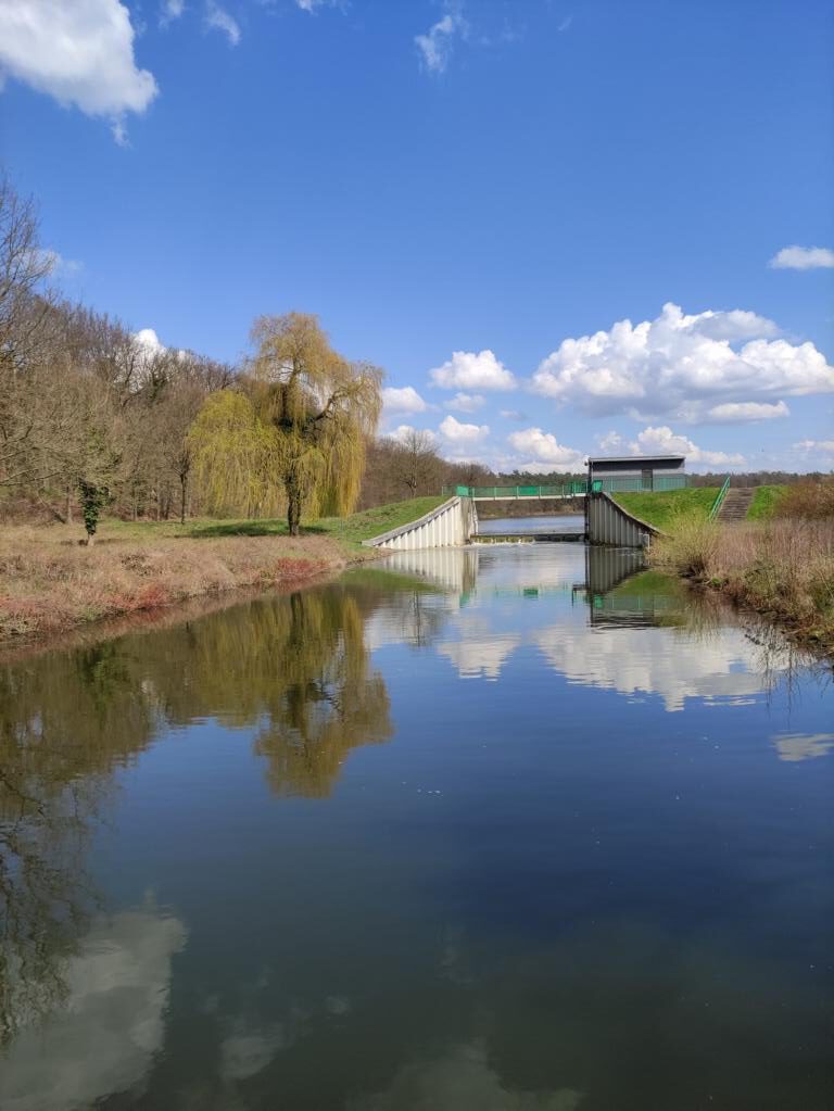 Wehranlage Hullerner Stausee - die Wasserroute des Hohe Mark Steigs